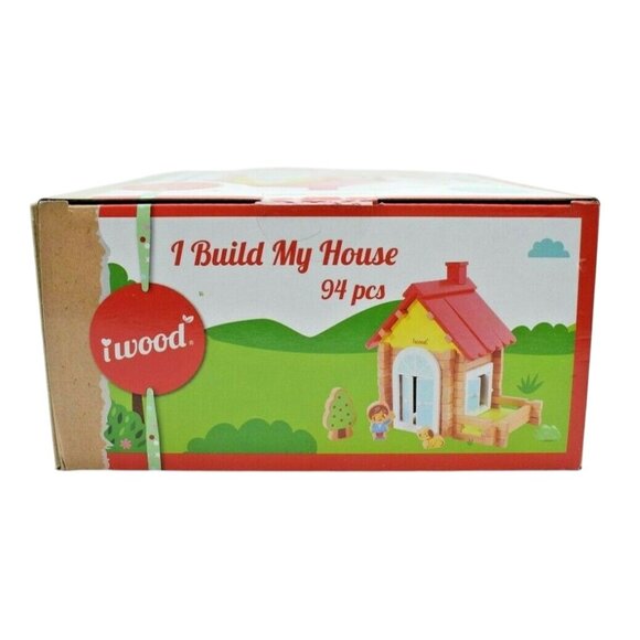 iWood I Build My House Wooden Log Cabin Building Blocks 94 Pieces Age 3 and Up - Picture 5 of 6